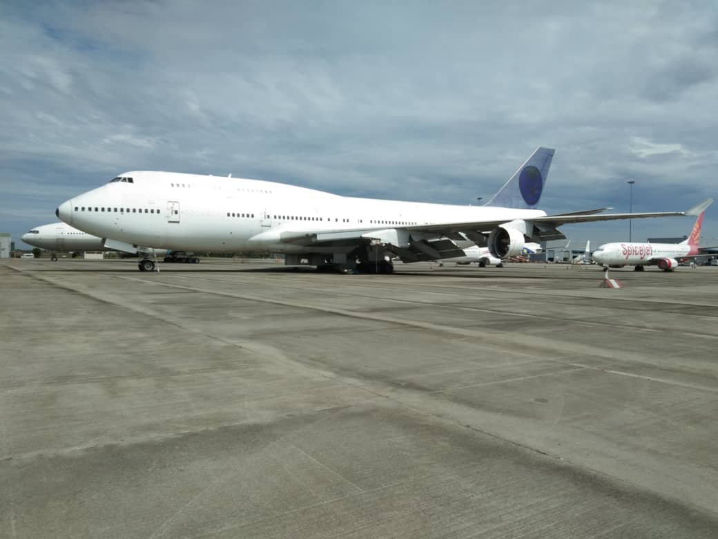 Boeing 747-400 9M-MPD on tarmac